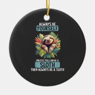 Sloths Sloth T-Shirt Ceramic Tree Decoration