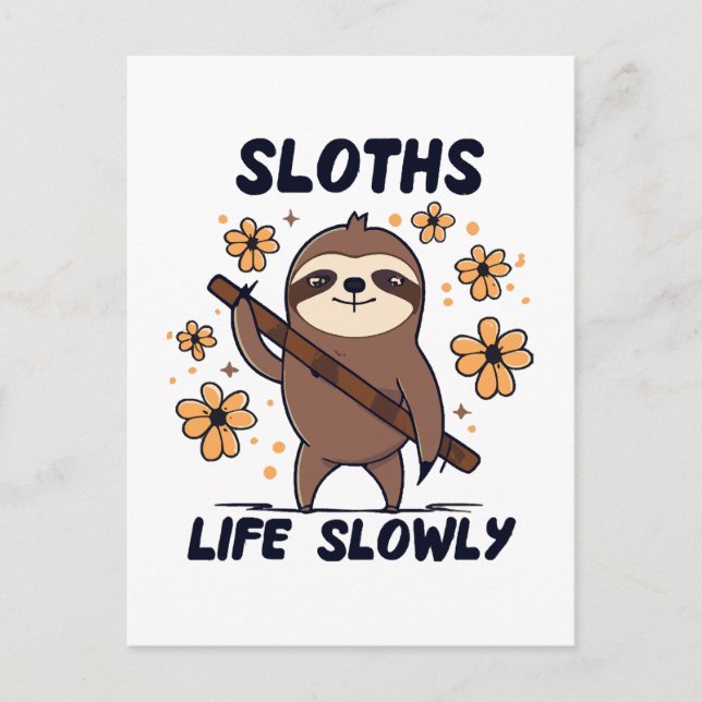 Sloths Taking Life Slowly Postcard (Front)