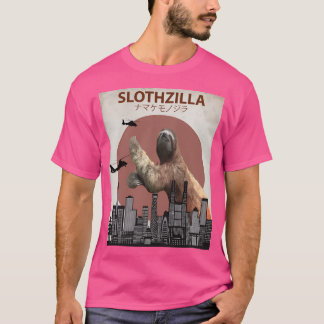 Slothzilla Sloth Giant Monster Parody T-Shirt