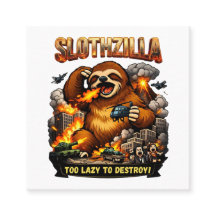 Slothzilla Too Lazy to Destroy,Funny Kaiju Monster