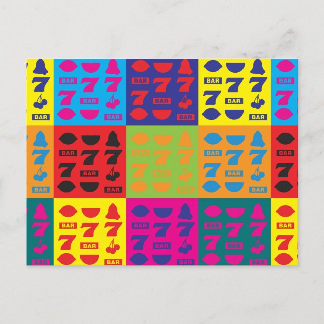 Slots Pop Art Postcard (Front)