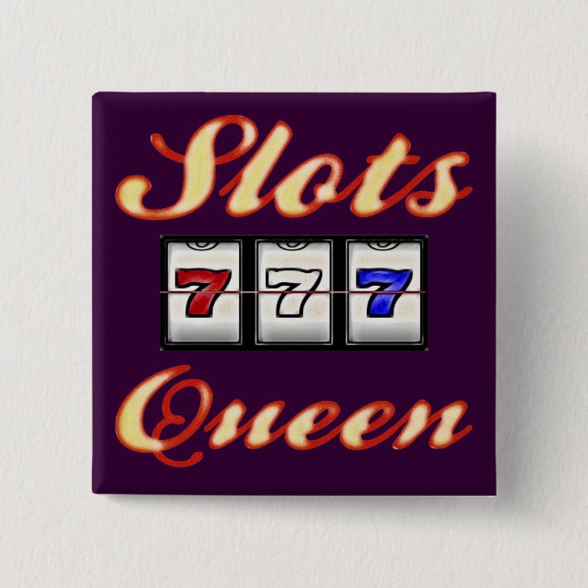 Slots Queen 15 Cm Square Badge (Front)