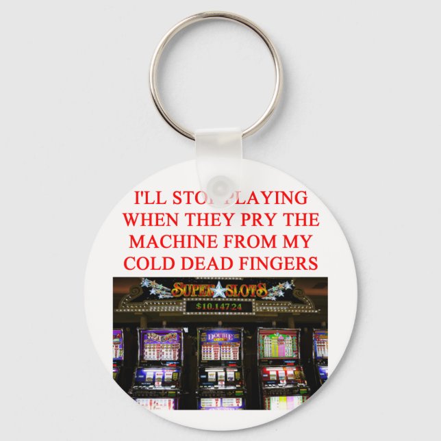 SLOTS slot machine Key Ring (Front)