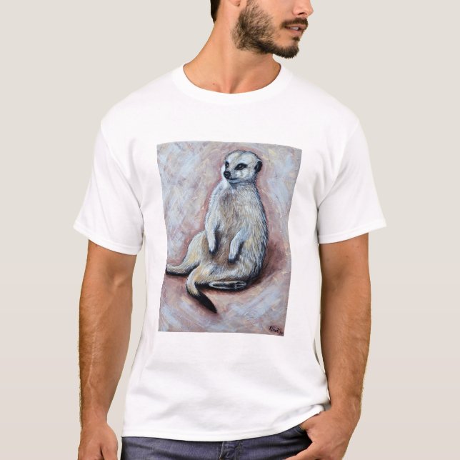Slouchy Meerkat Painting T-Shirt (Front)