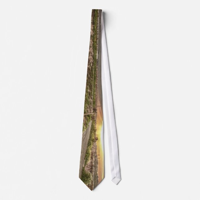 Slough and Mountains at Sunrise Tie (Front)