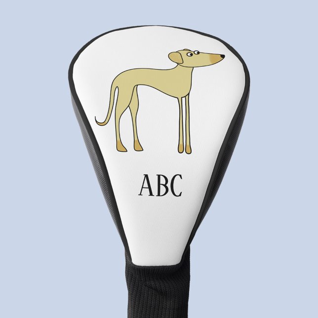 Sloughi Dog Monogram Golf Head Cover (Personalized monogram initial sloughi dog golf head cover)
