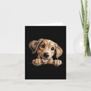 Sloughi Dog Mum Dad Peeking Puppy Card