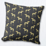 Sloughi Dog Pattern Cushion<br><div class="desc">Adorable Sloughi Sighthound Arabian Grayhound dog pattern.  Original art by Nic Squirrell.</div>