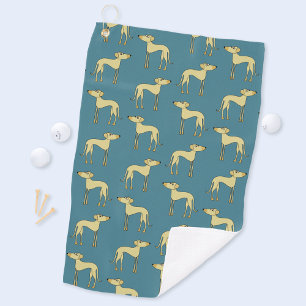 Sloughi Dog Pattern Golf Towel
