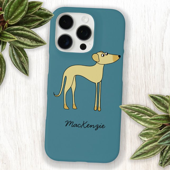 Sloughi Dog Personalised Name Case-Mate iPhone Case (Sloughi Greyhound personalized name cell phone case)