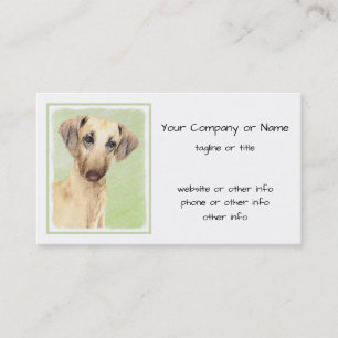 Sloughis Painting - Cute Original Dog Art Business Card
