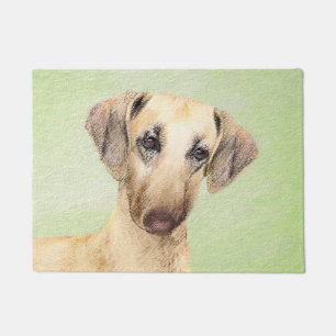 Sloughis Painting - Cute Original Dog Art Doormat