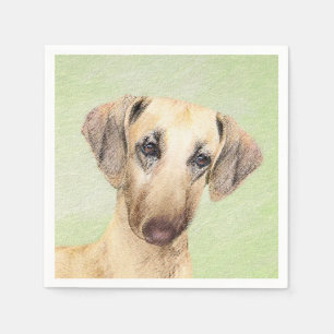 Sloughis Painting - Cute Original Dog Art Napkin