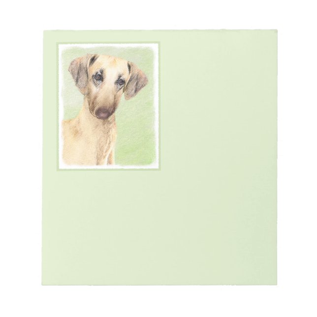 Sloughis Painting - Cute Original Dog Art Notepad (Front)
