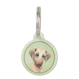 Sloughis Painting - Cute Original Dog Art Pet Tag