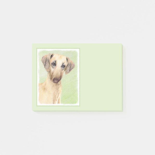 Sloughis Painting - Cute Original Dog Art Post-it Notes (Front)