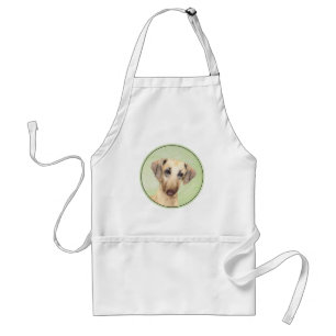 Sloughis Painting - Cute Original Dog Art Standard Apron