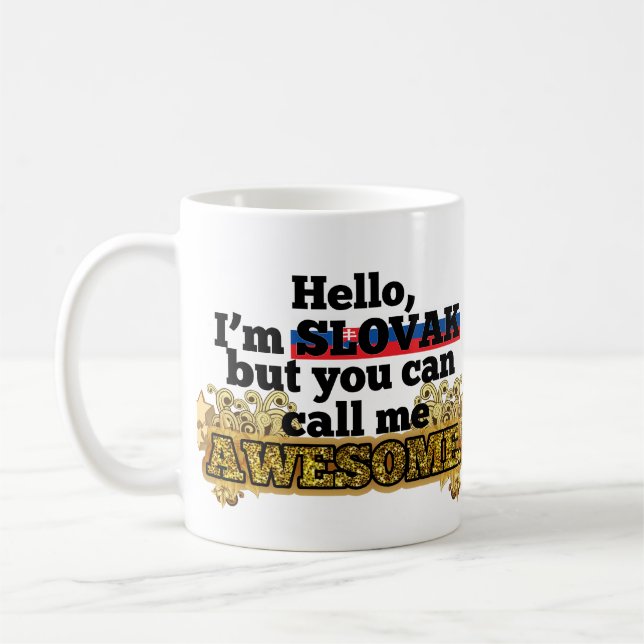 Slovak, but call me Awesome Coffee Mug (Left)