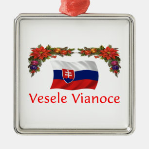 Slovak Christmas Metal Tree Decoration