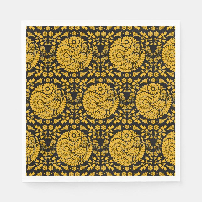 Slovak Country Folk Art Napkin (Front)