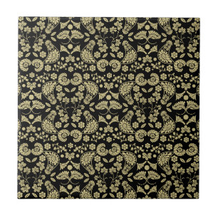 Slovak Country Folk Art Tile