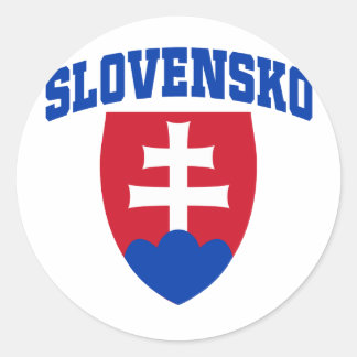 Slovak Emblem Classic Round Sticker