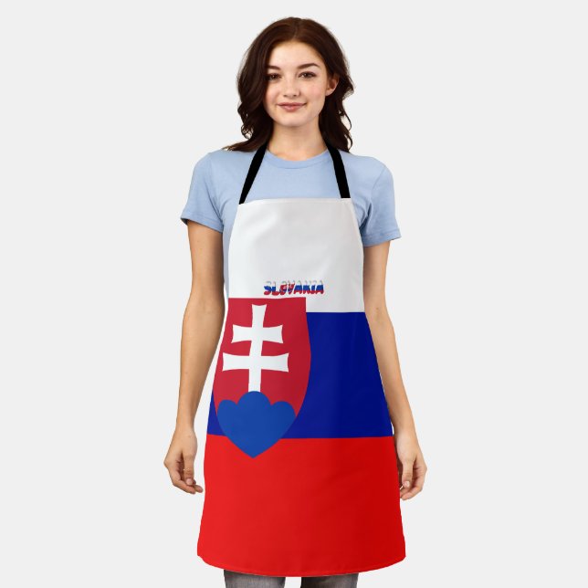 Slovak flag apron (Worn)