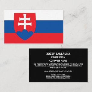 Slovak Flag & Coat of Arms, Flag of Slovakia Business Card