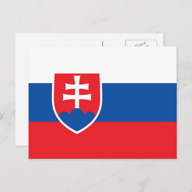 Slovak Flag, Flag of Slovakia Postcard (Front/Back)