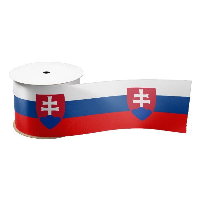 Slovak flag satin ribbon (Spool)