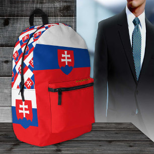 Slovakia backpack, patriotic, Slovakia Flag Printed Backpack
