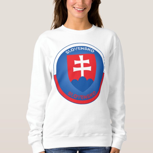 Slovakia Coat of Arms Circle Shape  Sweatshirt (Front)