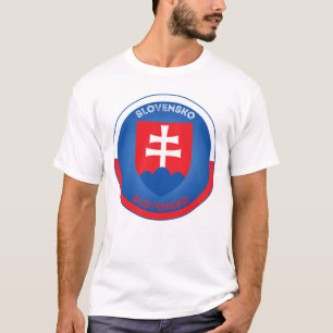 Slovakia Coat of Arms Circle Shape T-Shirt