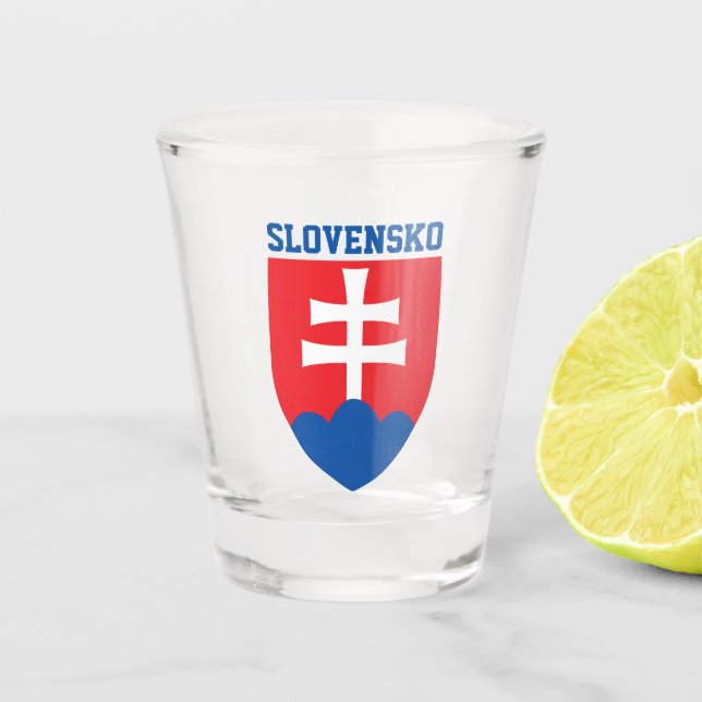 Slovakia coat of arms shot glass (Front)