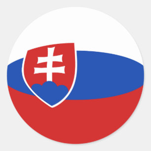 Slovakia Fisheye Flag Sticker