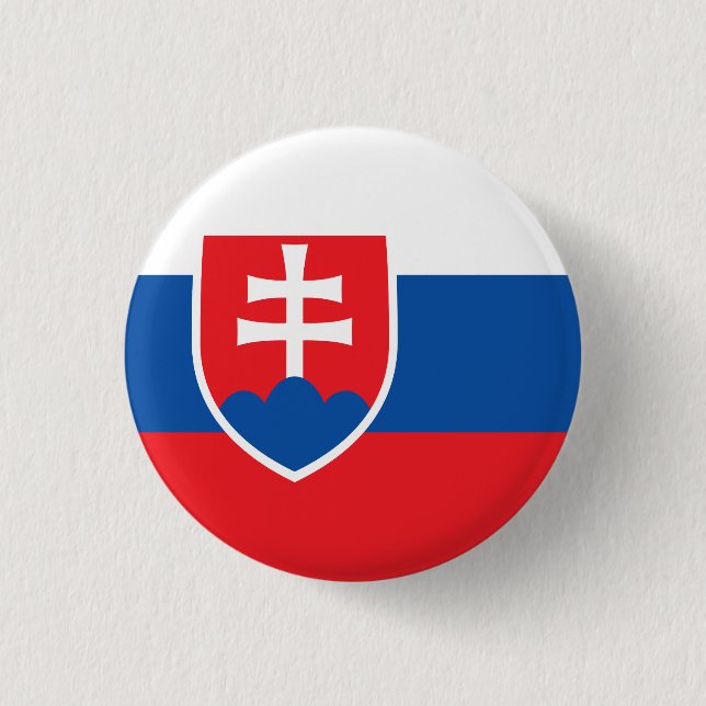 Slovakia Flag 3 Cm Round Badge (Front)