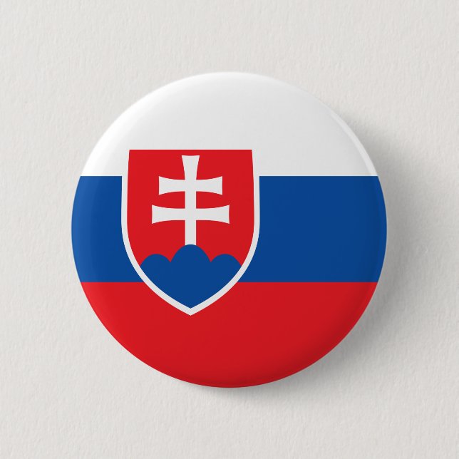 Slovakia Flag 6 Cm Round Badge (Front)