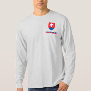 Slovakia Flag and Coat of Arms Patriotic T-Shirt