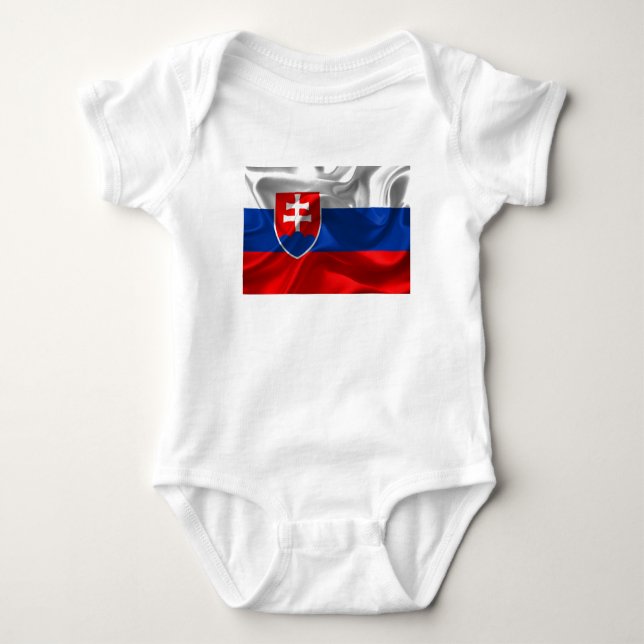 Slovakia flag baby bodysuit (Front)