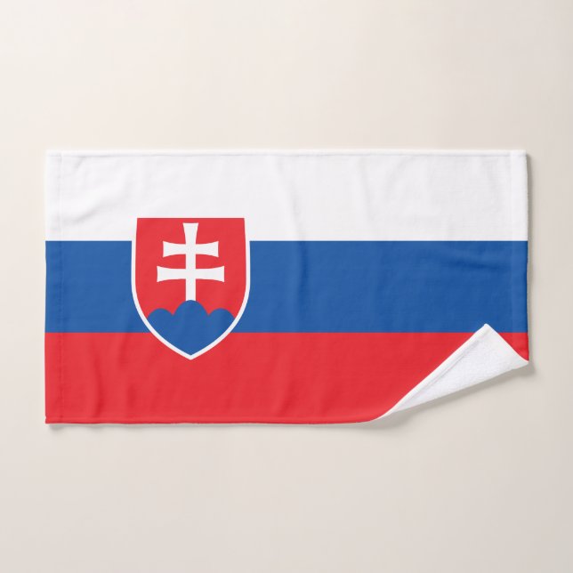 Slovakia Flag Bath Towel Set (Hand Towel)