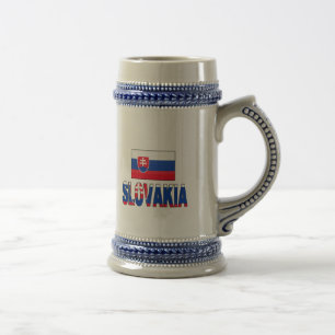 Slovakia flag beer stein