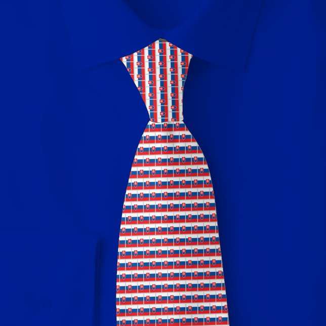 Slovakia Flag Brick Pattern Tie (Creator Uploaded)