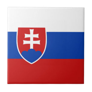 Slovakia Flag Ceramic Tile