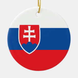 Slovakia flag ceramic tree decoration