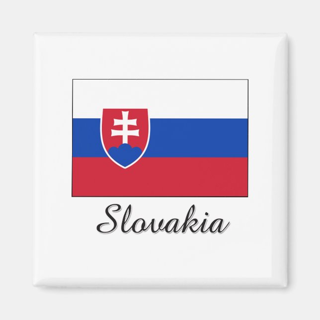 Slovakia Flag Design Magnet (Front)