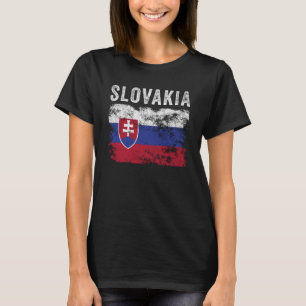 Slovakia Flag Distressed - Slovak Flag T-Shirt