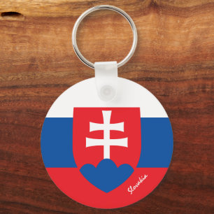 Slovakia flag, emblem & Slovakia holiday / sports Key Ring