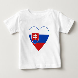 Slovakia Flag Heart T-Shirt