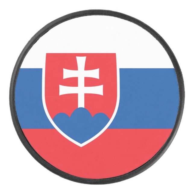 Slovakia Flag Hockey Puck (Front)