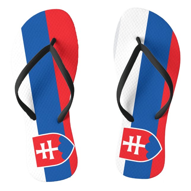 Slovakia Flag Jandals (Footbed)